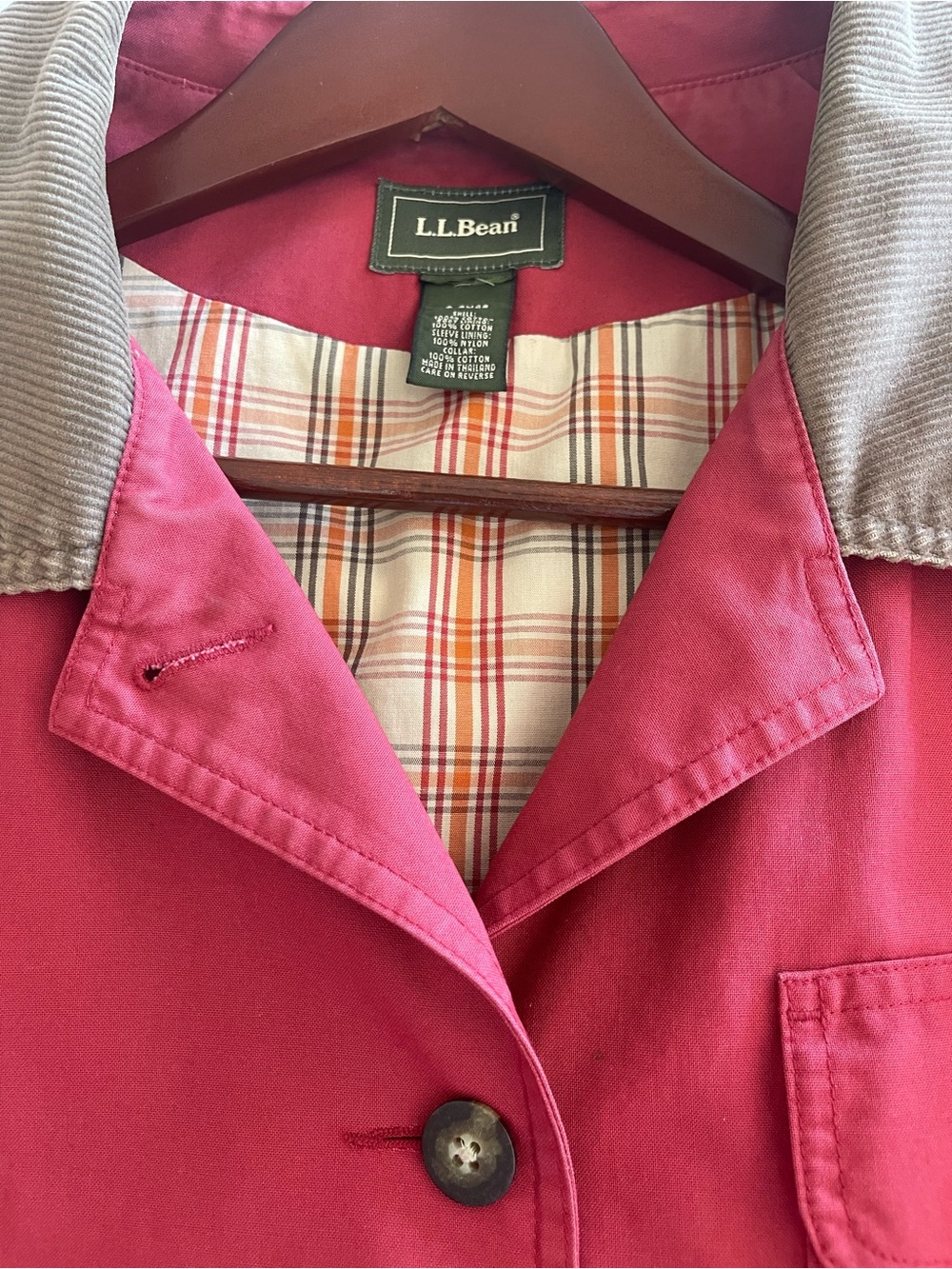 L.L. Bean Women's Barn Jacket with Corduroy Collar - Picture 8 of 12